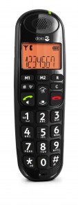 Doro_PhoneEasy_100w_black_handunit_left
